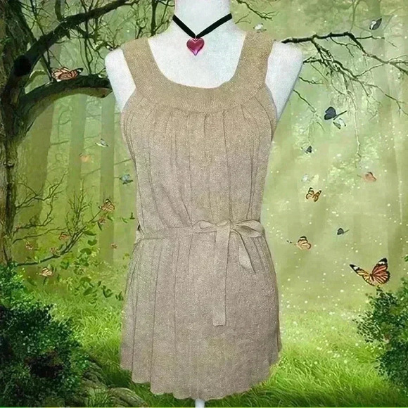 Y2K Charlotte Russe Glitter Gold Cami - Picture 1 of 7